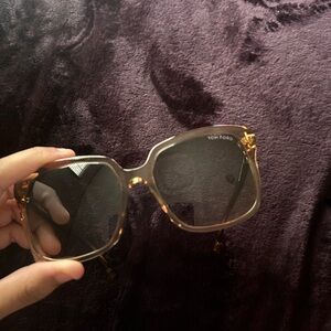 NEW Tom Ford Gold and Brown Oversized Sunglasses